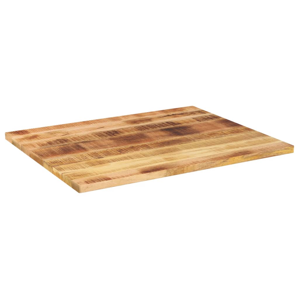 vidaXL Table Top 90x80x3.8 cm Rectangular Solid Wood Rough Mango