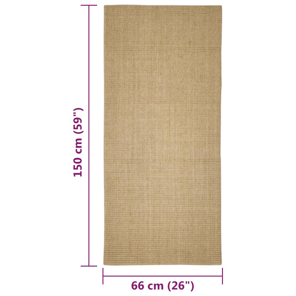 Sisal Rug for Scratching Post 66x150 cm