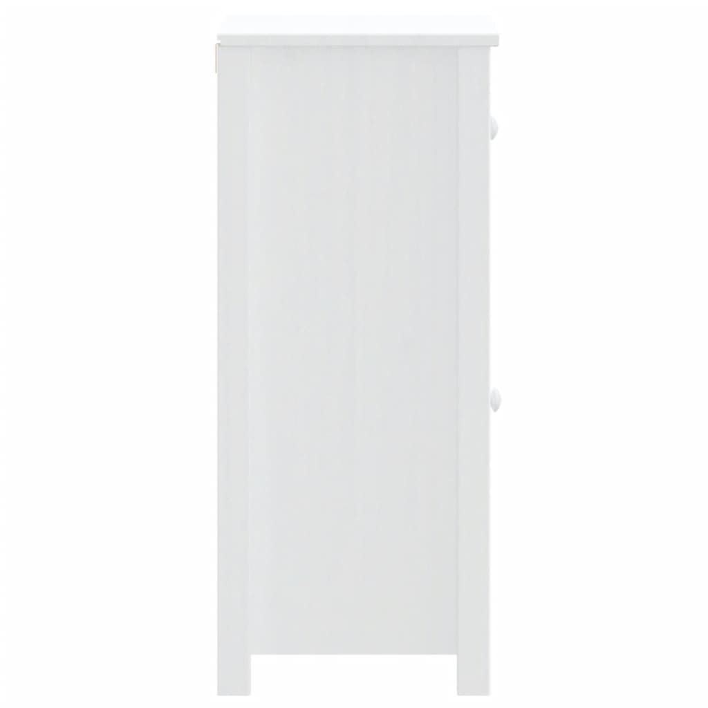 Bathroom Cabinet "BERG" White 40x34x80 cm Solid Wood Pine
