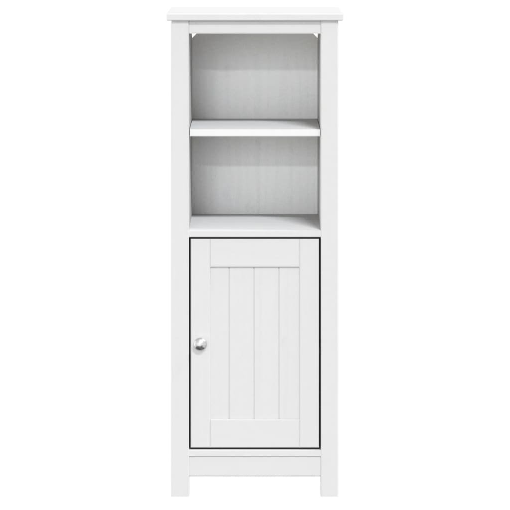 vidaXL Bathroom Cabinet BERG White 40x34x110 cm Solid Wood Pine