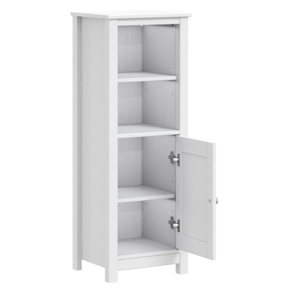 vidaXL Bathroom Cabinet BERG White 40x34x110 cm Solid Wood Pine