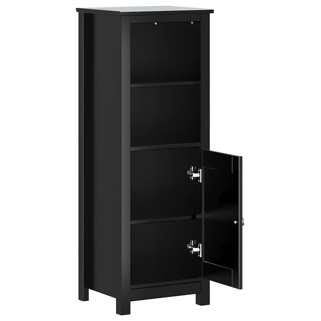 Bathroom Cabinet "BERG" Black 40x34x110 cm Solid Wood Pine