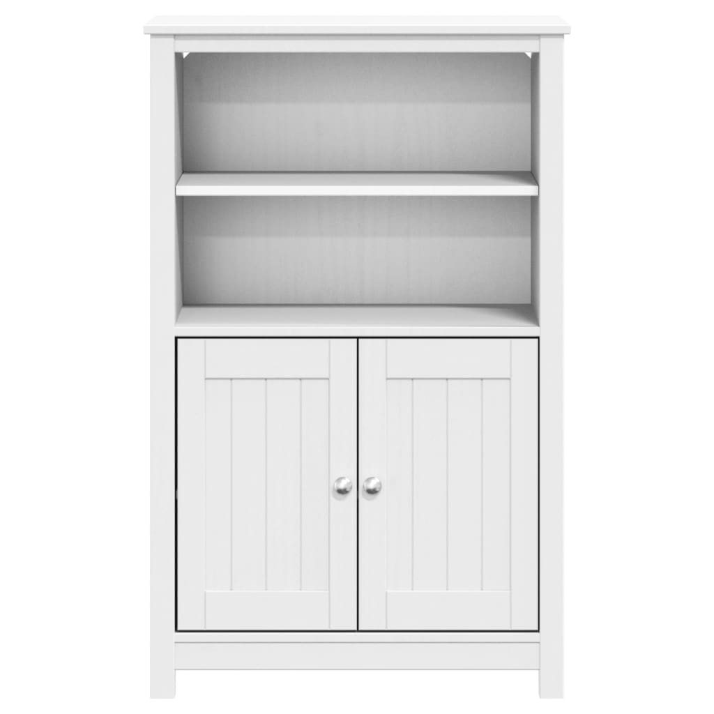 Bathroom Cabinet "BERG" White 69,5x34x110 cm Solid Wood Pine