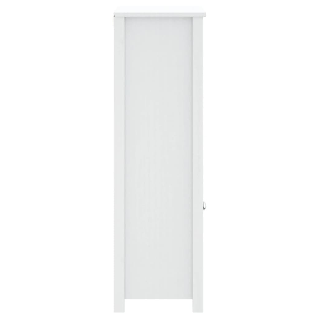 Bathroom Cabinet "BERG" White 69,5x34x110 cm Solid Wood Pine