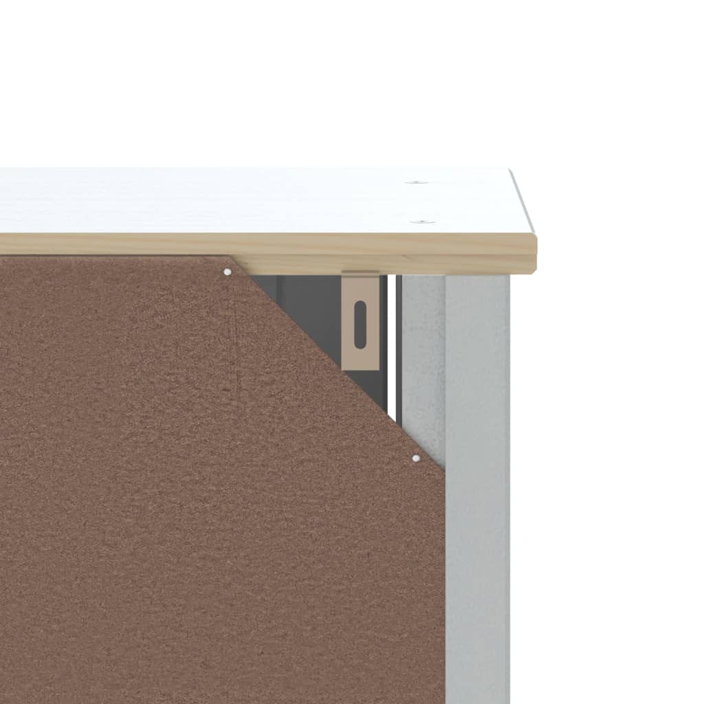 Bathroom Cabinet "BERG" White 69,5x34x110 cm Solid Wood Pine