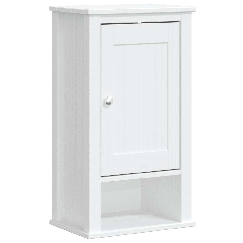 Bathroom Wall Cabinet "BERG" White 40x27x71,5 cm Solid Wood Pine