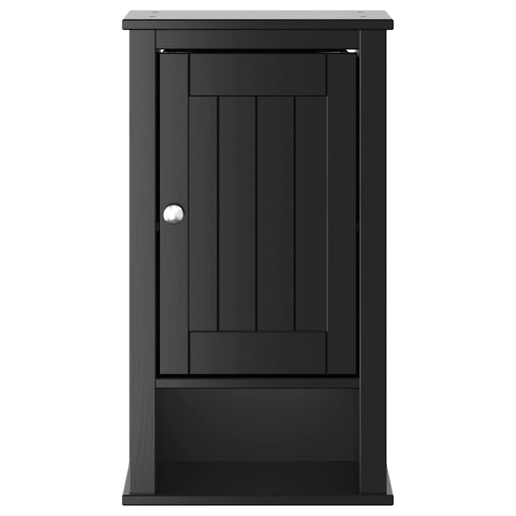 Bathroom Wall Cabinet "BERG" Black 40x27x71,5 cm Solid Wood Pine