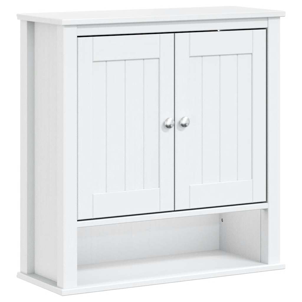 Bathroom Wall Cabinet "BERG" White 69,5x27x71,5 cm Solid Wood