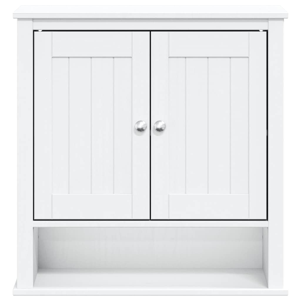 Bathroom Wall Cabinet "BERG" White 69,5x27x71,5 cm Solid Wood