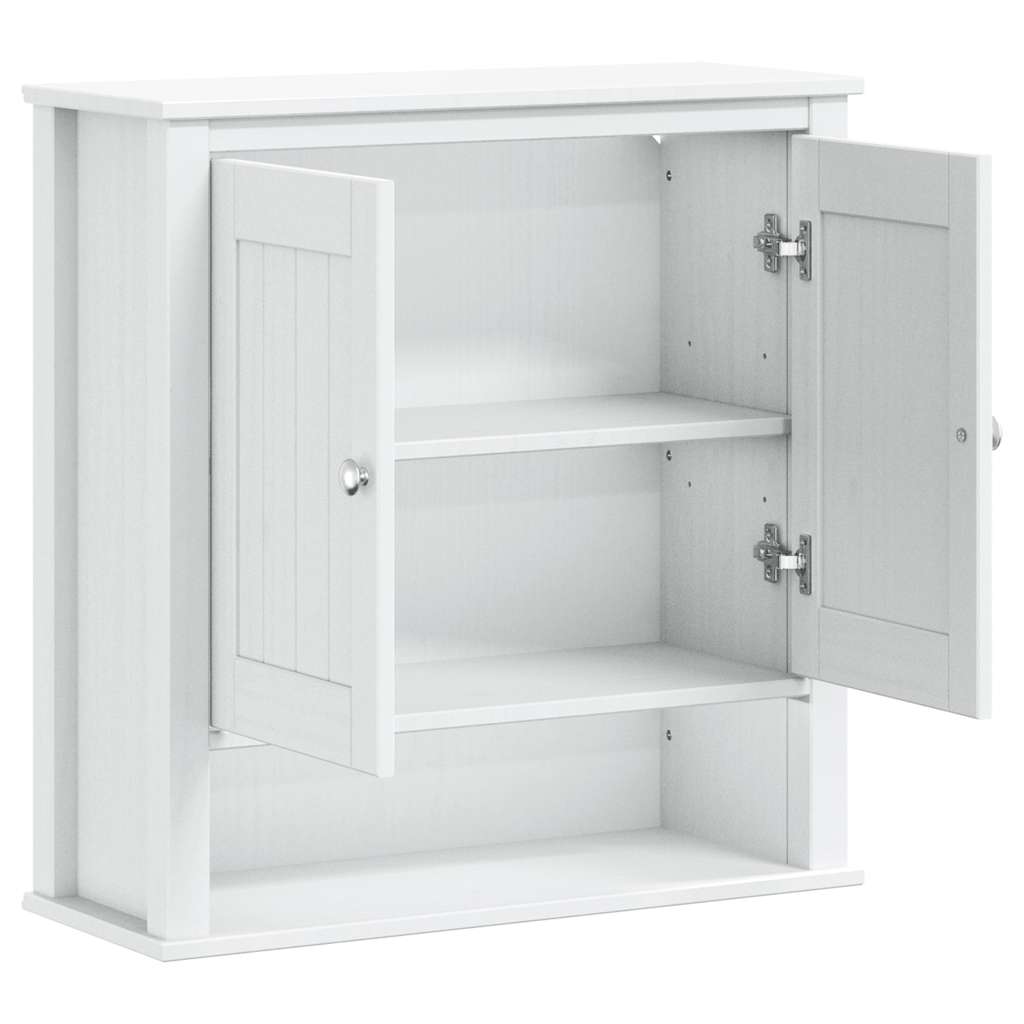 Bathroom Wall Cabinet "BERG" White 69,5x27x71,5 cm Solid Wood