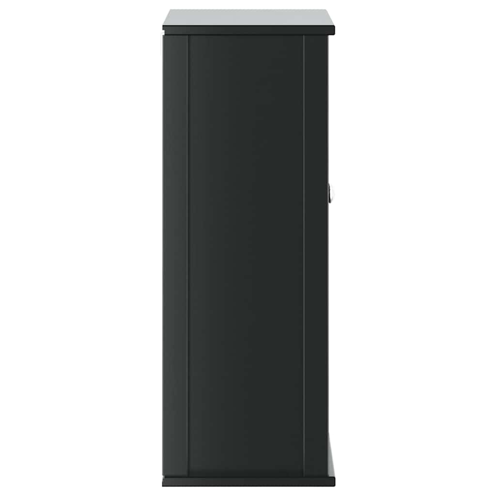 Bathroom Wall Cabinet "BERG" Black 69,5x27x71,5 cm Solid Wood