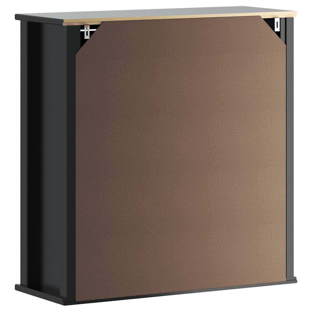 Bathroom Wall Cabinet "BERG" Black 69,5x27x71,5 cm Solid Wood