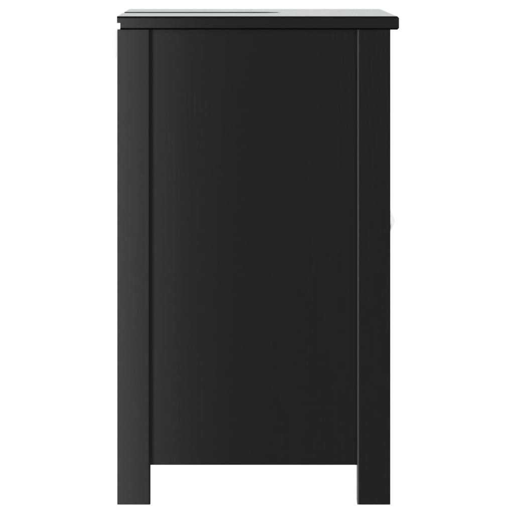 Bathroom Sink Cabinet "BERG" Black 60x34x59 cm Solid Wood Pine