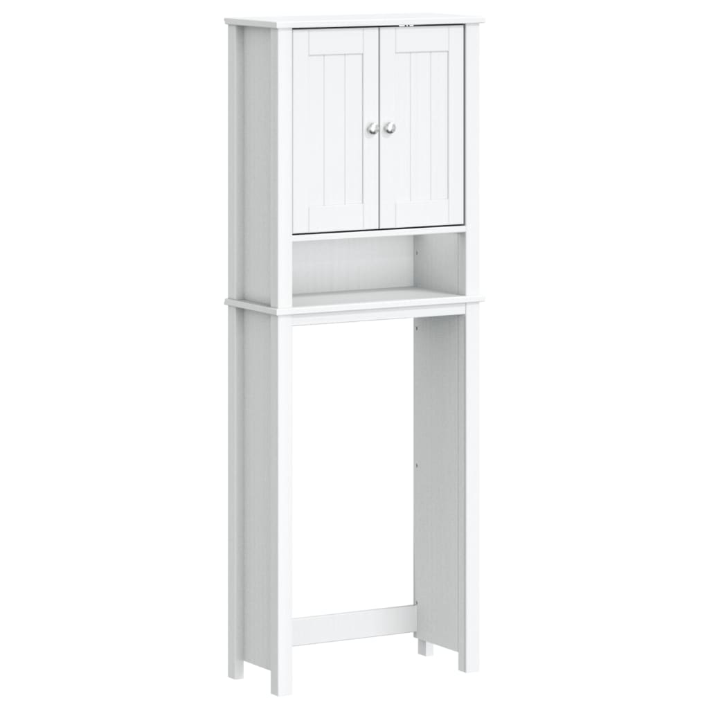 Over-the-Toilet Storage "BERG" White 60x27x164,5 cm Solid Wood