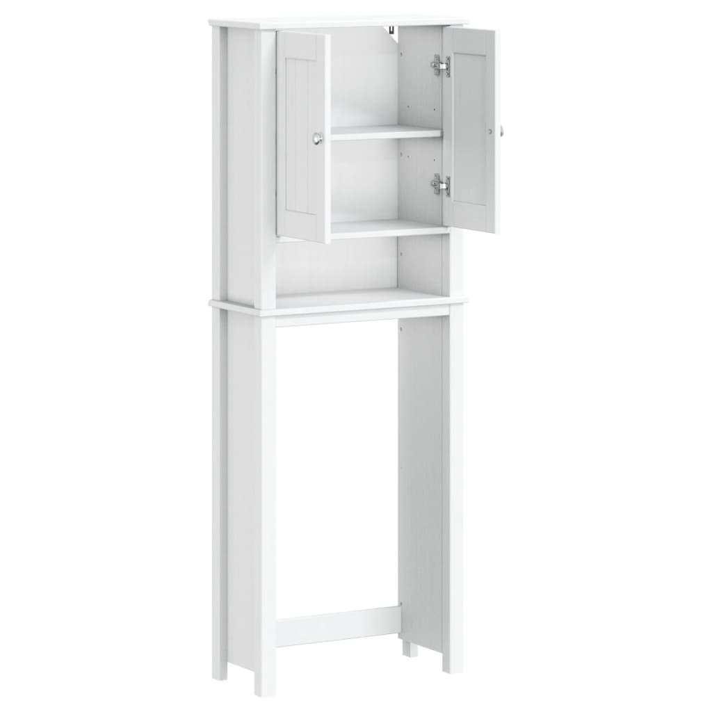 Over-the-Toilet Storage "BERG" White 60x27x164,5 cm Solid Wood