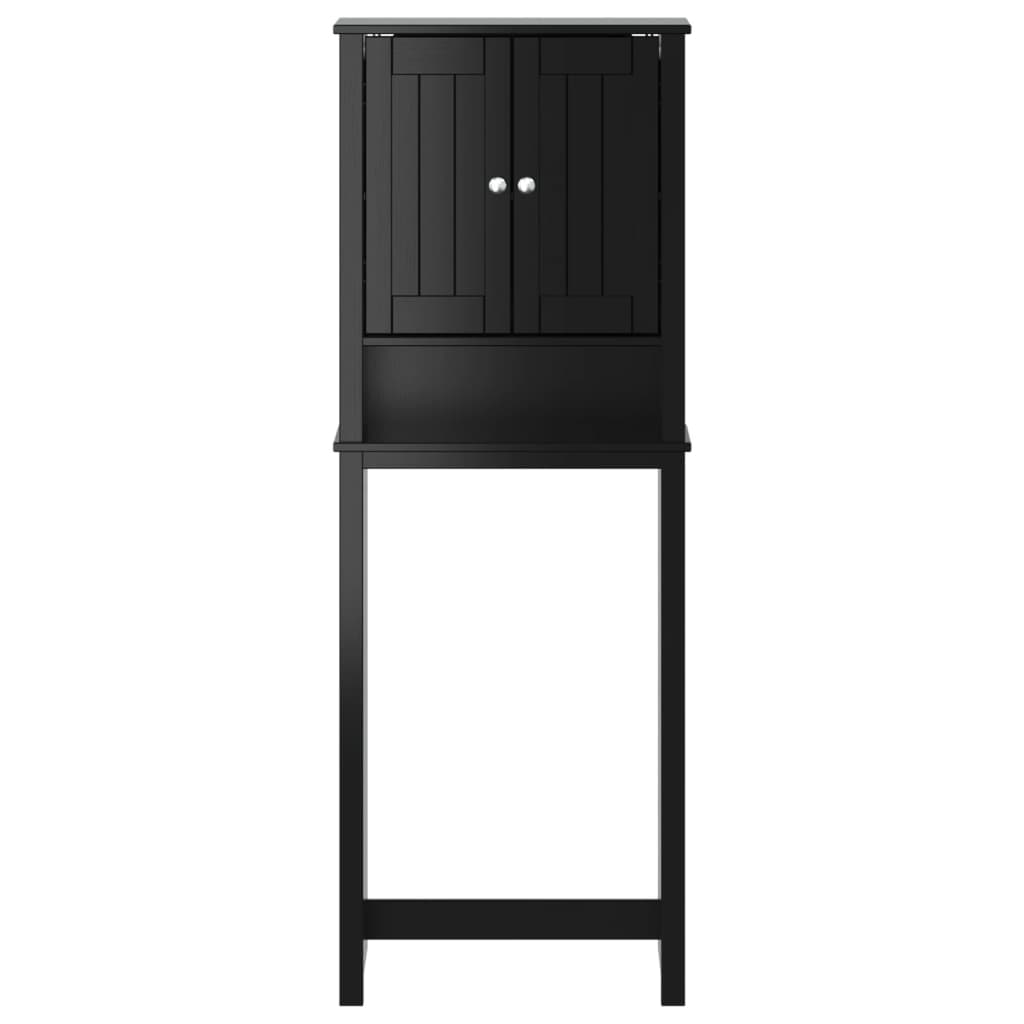 Over-the-Toilet Storage "BERG" Black 60x27x164,5 cm Solid Wood