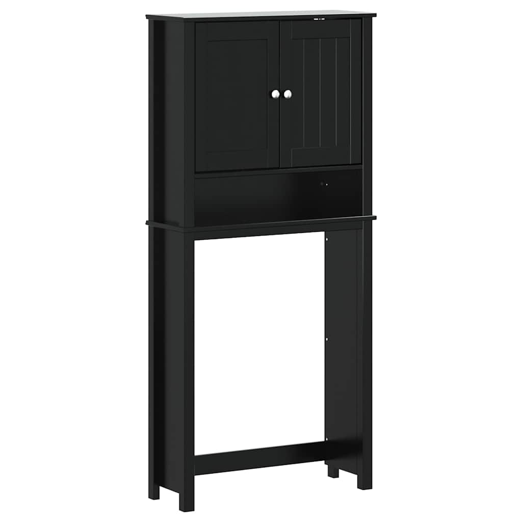 Washing Machine Cabinet "BERG" Black 76x27x164,5 cm Solid Wood