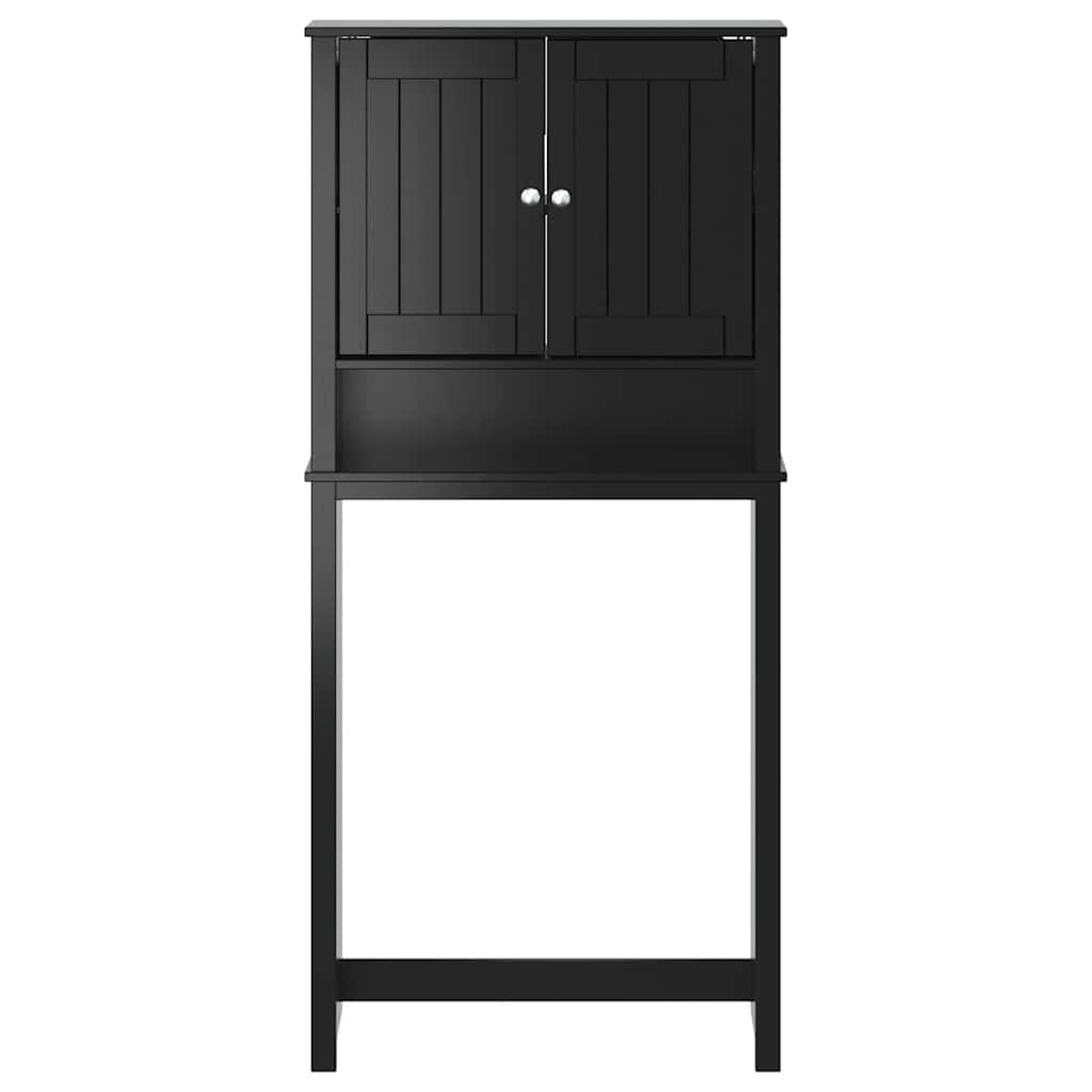 Washing Machine Cabinet "BERG" Black 76x27x164,5 cm Solid Wood