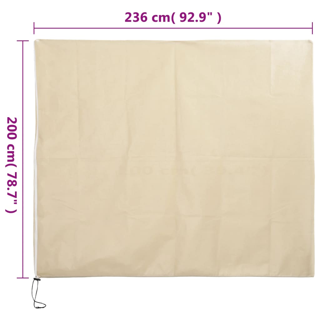 vidaXL Plant Fleece Covers with Zip 2 pcs 70 g/m² 2.36x2 m