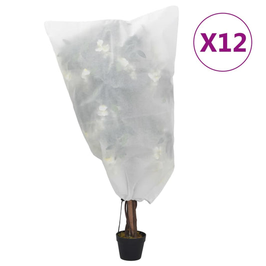 vidaXL Plant Fleece Covers with Drawstring 12 pcs 70 g/m² 0.8x1 m
