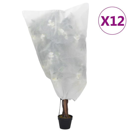 Plant Fleece Covers with Drawstring 12 pcs 70 g/m² 0,8x1,2 m