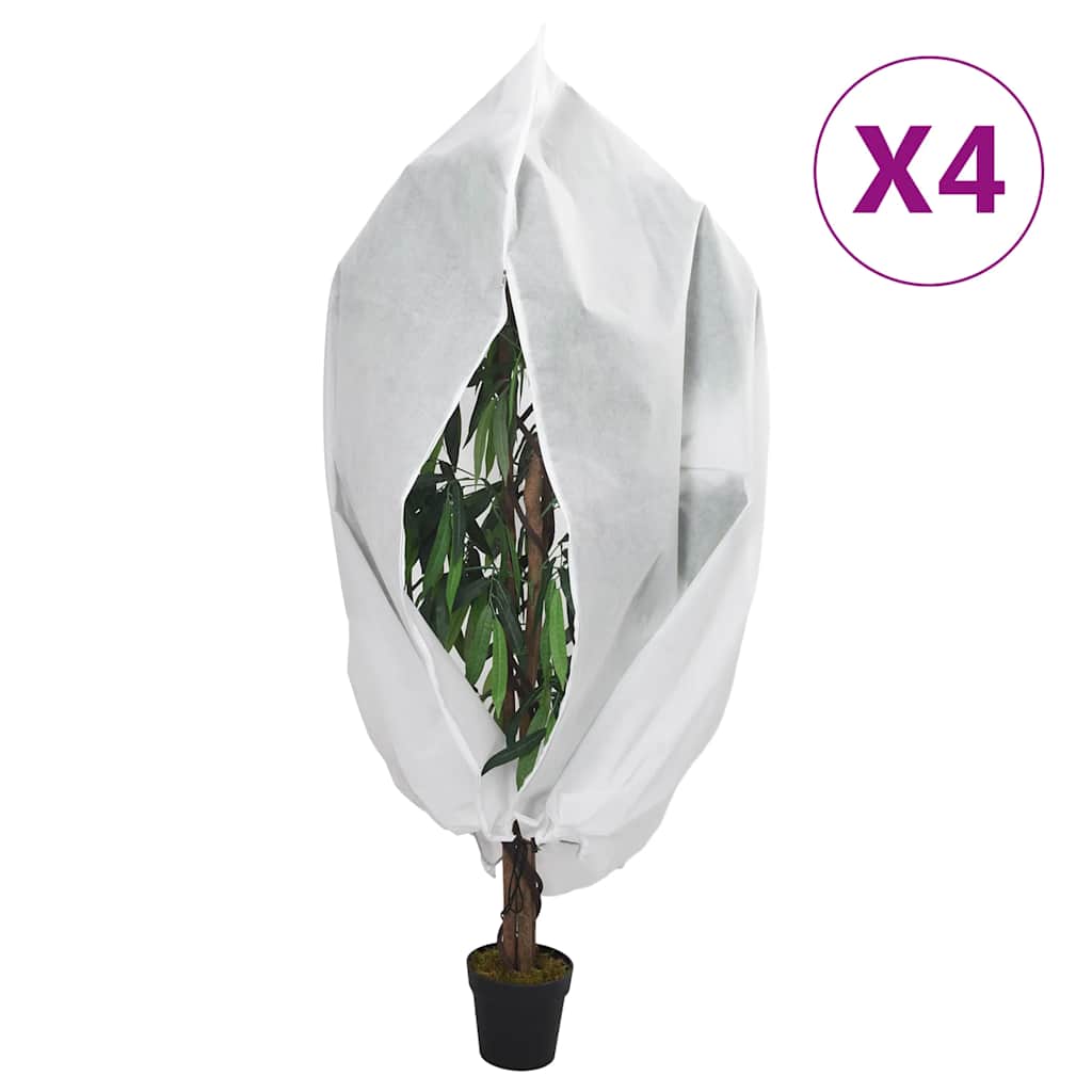 Plant Fleece Covers with Zip 4 pcs 70 g/m² 3.14x2.5 m