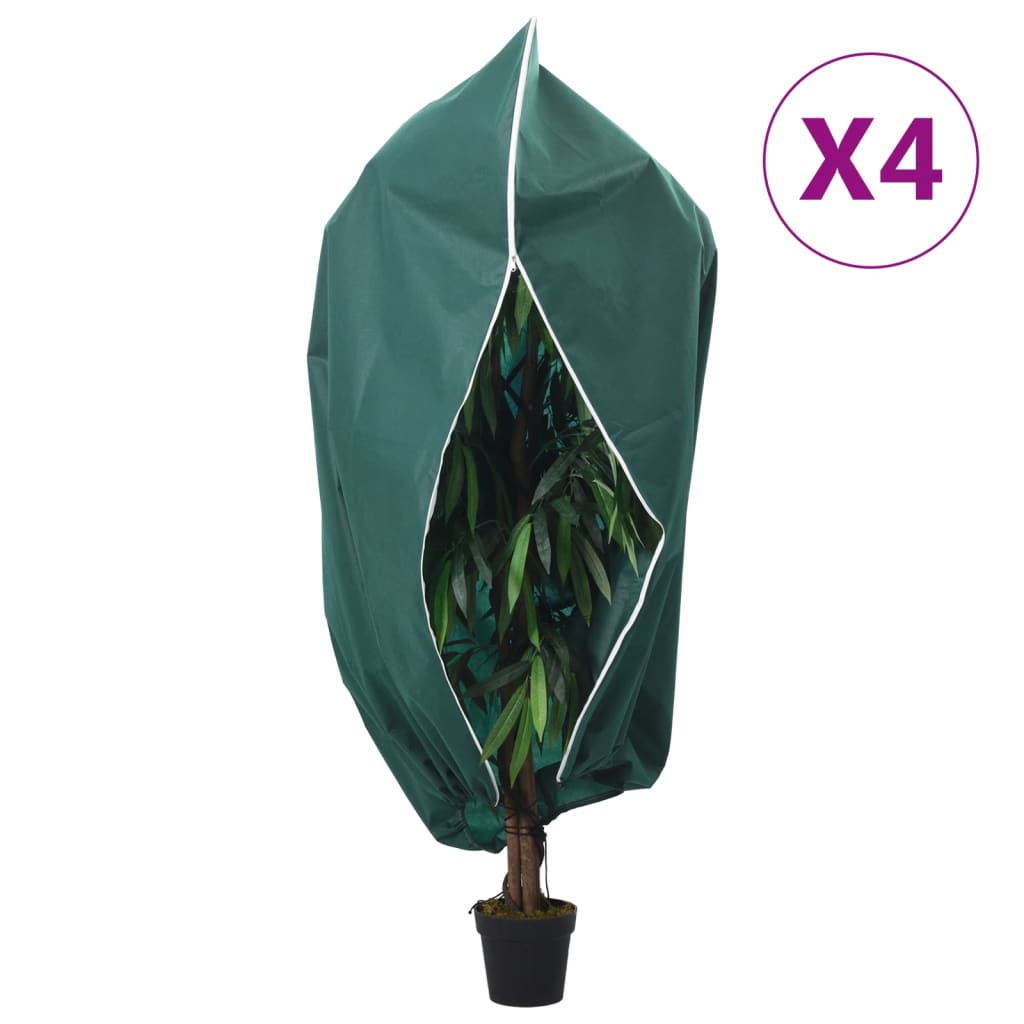 Plant Fleece Covers with Zip 4 pcs 70 g/m² 3.93x3 m