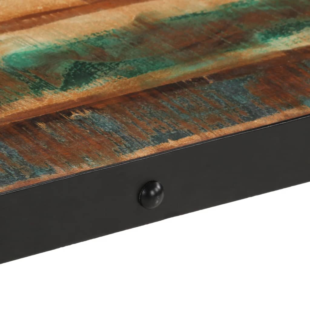 Coffee Table with Wheels Solid Reclaimed Wood 100x55x26 cm