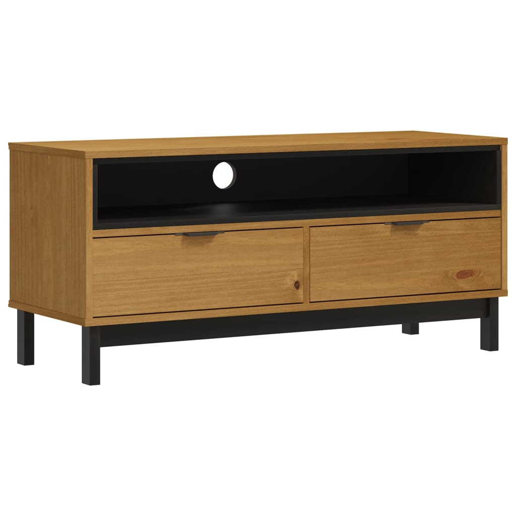 TV Cabinet "FLAM" 110x40x50 cm Solid Wood Pine