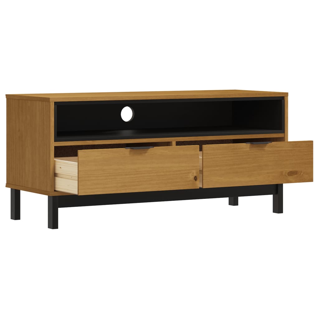 TV Cabinet "FLAM" 110x40x50 cm Solid Wood Pine