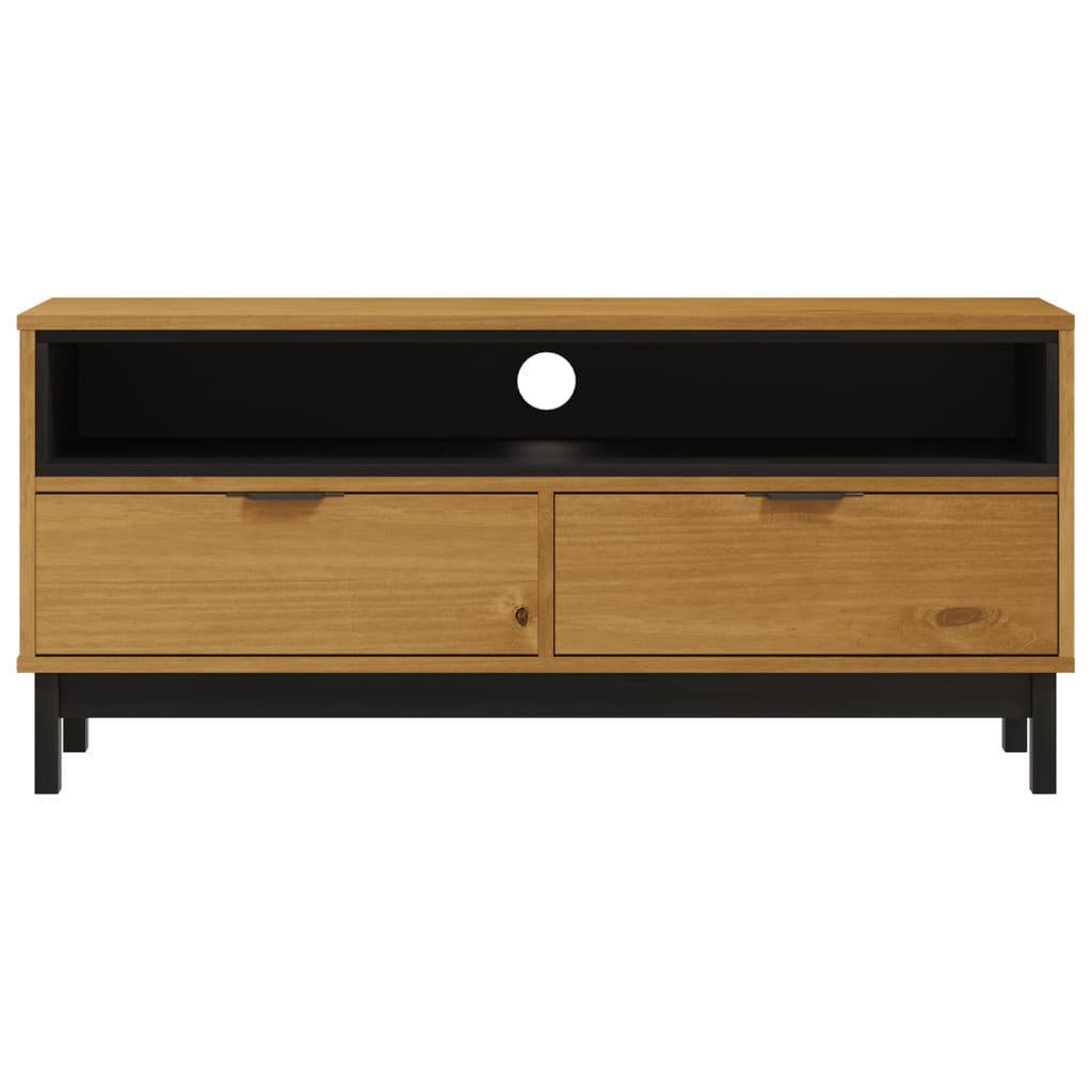 TV Cabinet "FLAM" 110x40x50 cm Solid Wood Pine