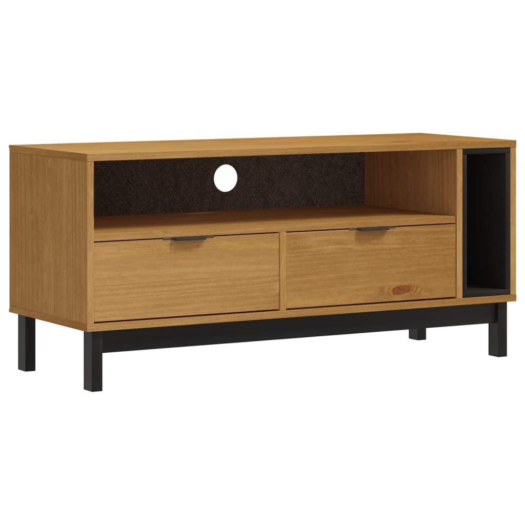 TV Cabinet "FLAM" 110x40x50 cm Solid Wood Pine