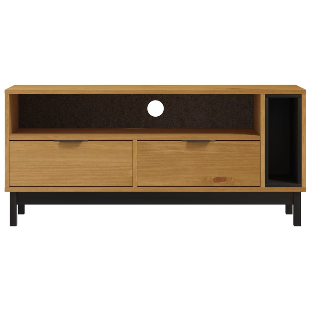 TV Cabinet "FLAM" 110x40x50 cm Solid Wood Pine