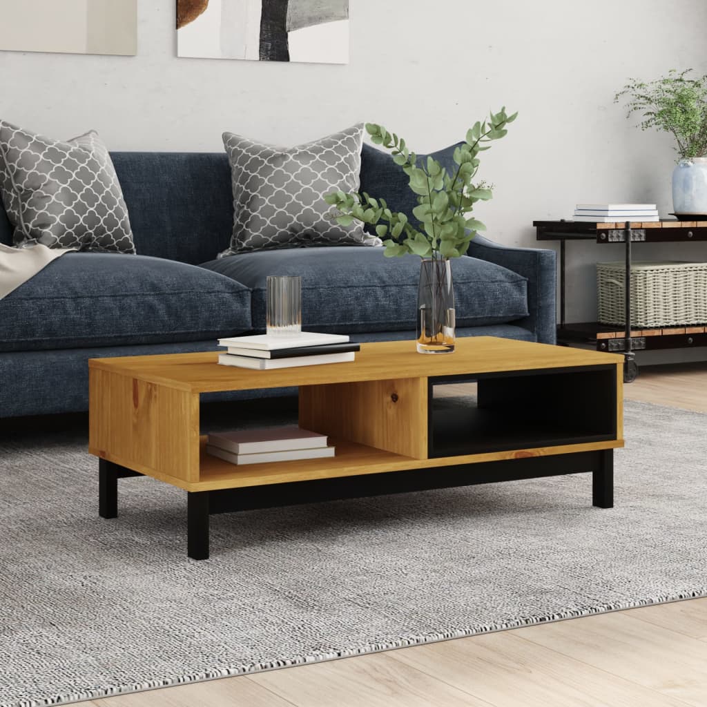 Coffee Table "FLAM" 100x50x32,5 cm Solid Wood Pine