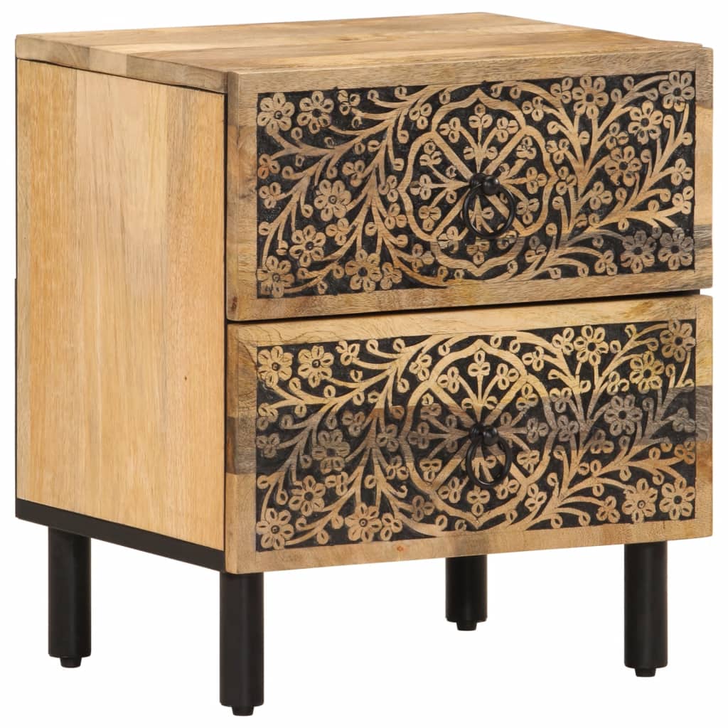 vidaXL Bedside Cabinet 40x33x46 cm Solid Wood Mango