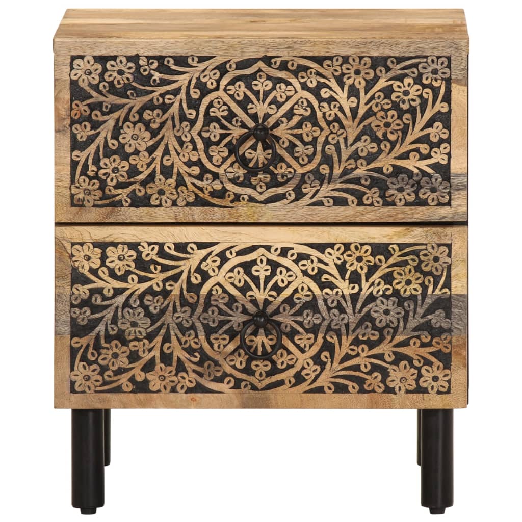 vidaXL Bedside Cabinet 40x33x46 cm Solid Wood Mango