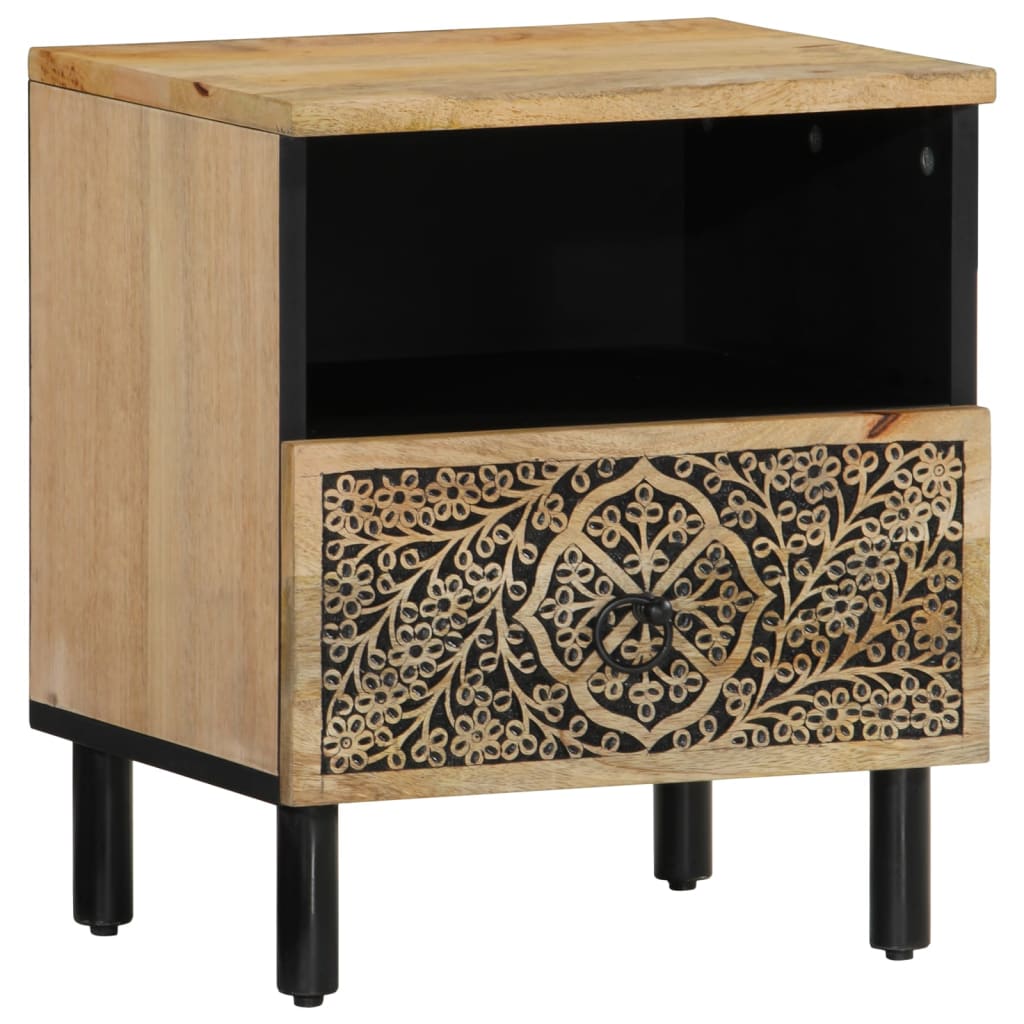 vidaXL Bedside Cabinet 40x33x46 cm Solid Wood Mango