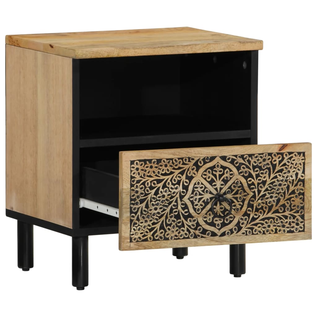 vidaXL Bedside Cabinet 40x33x46 cm Solid Wood Mango