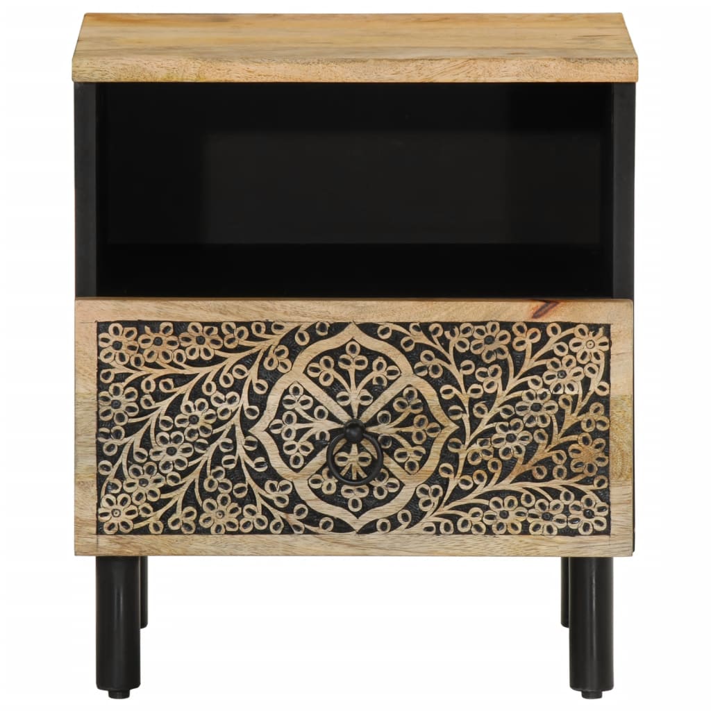 vidaXL Bedside Cabinet 40x33x46 cm Solid Wood Mango