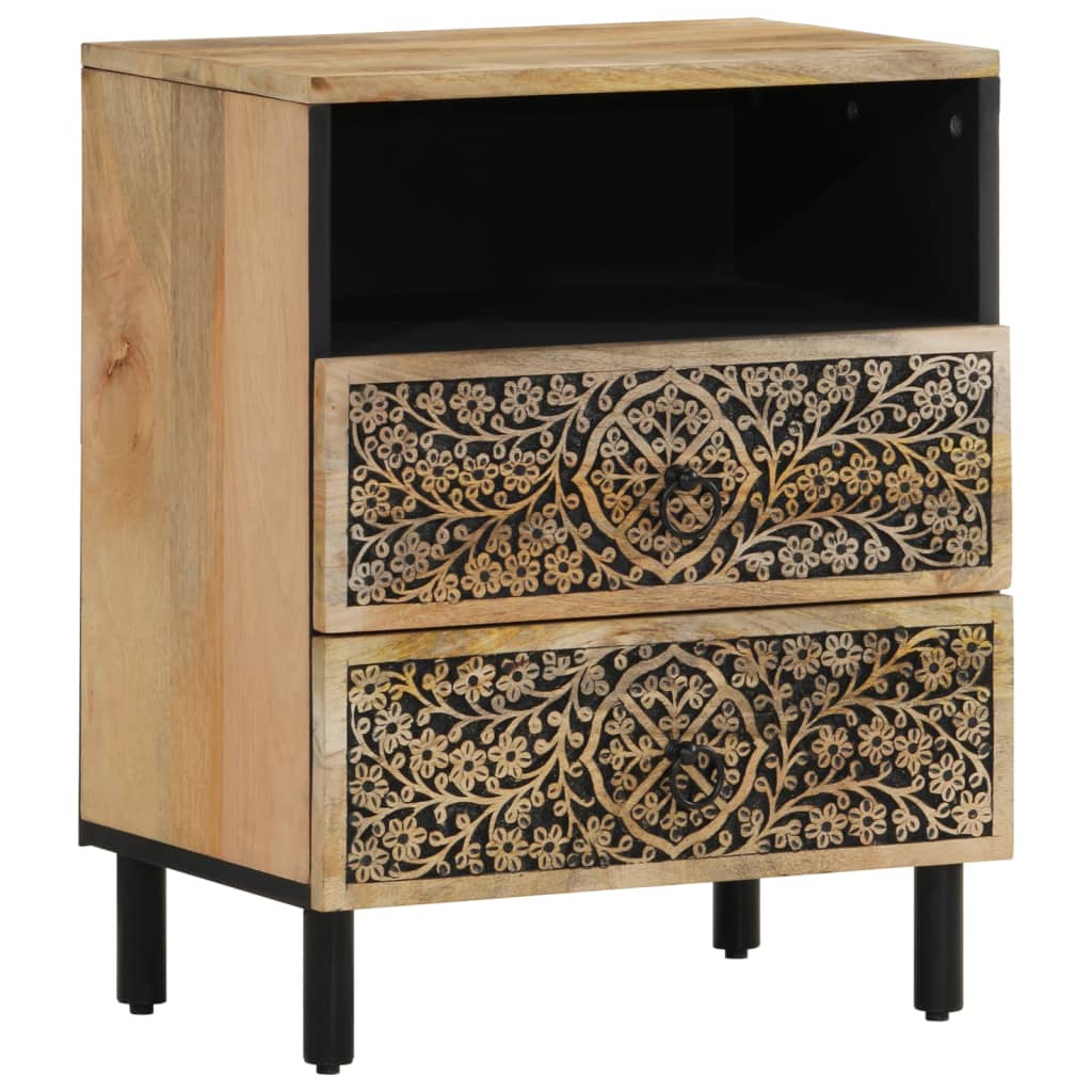 vidaXL Bedside Cabinet 50x33x60 cm Solid Wood Mango