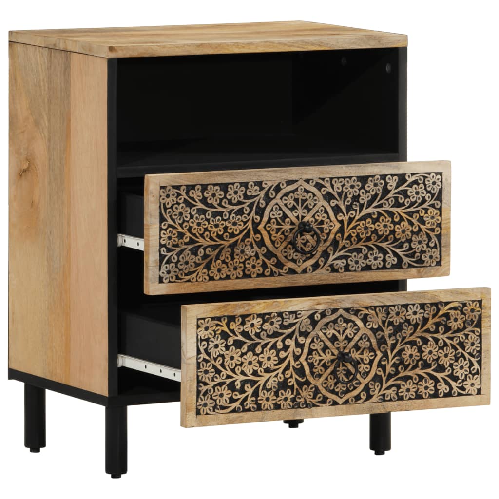 vidaXL Bedside Cabinet 50x33x60 cm Solid Wood Mango