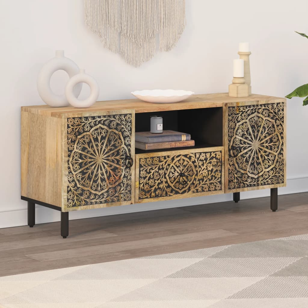TV Cabinet 105x33x46 cm Solid Wood Mango