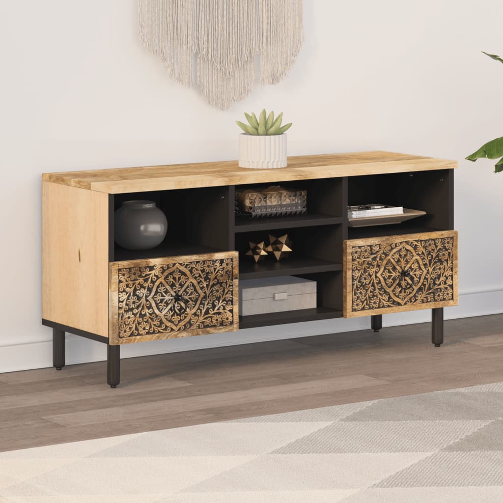 TV Cabinet 100x33x46 cm Solid Wood Mango