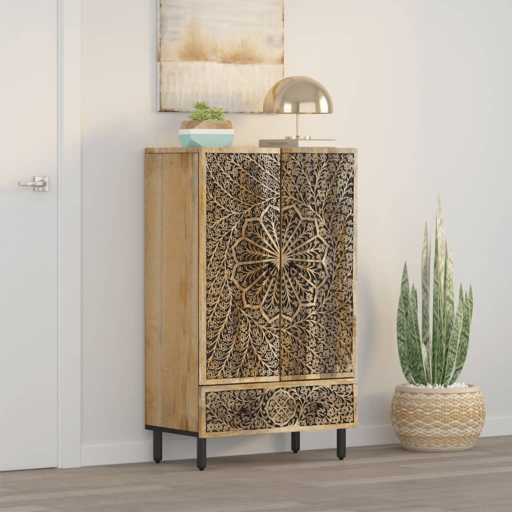 Highboard 60x33x100 cm Solid Wood Mango