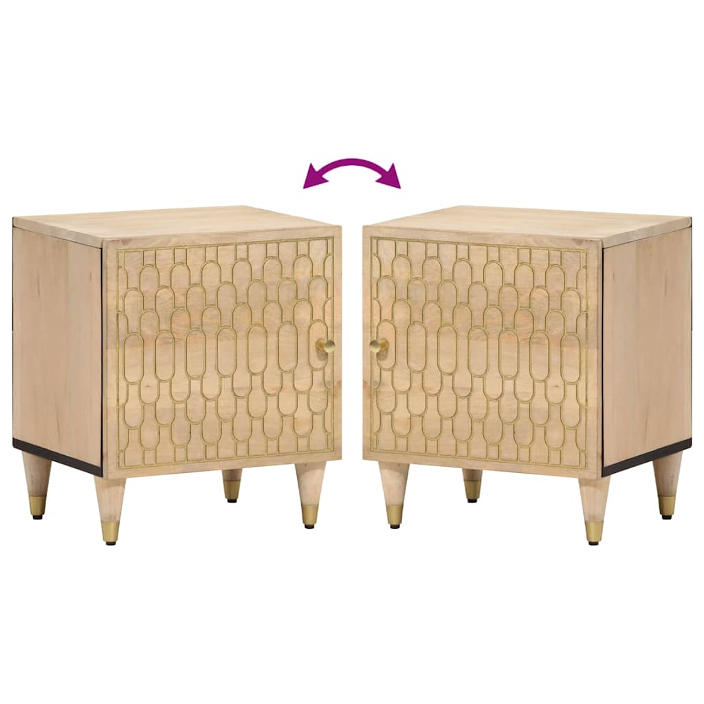 Bedside Cabinets 2 pcs 40x33x46 cm Solid Wood Mango