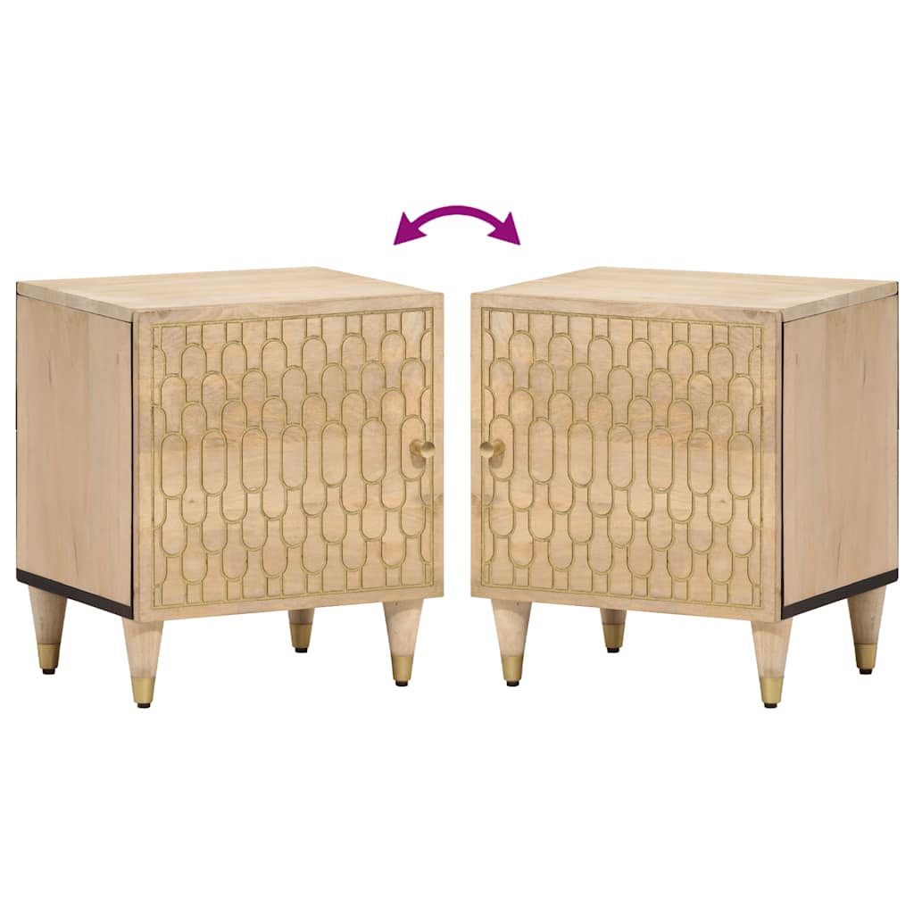 Bedside Cabinets 2 pcs 40x33x46 cm Solid Wood Mango