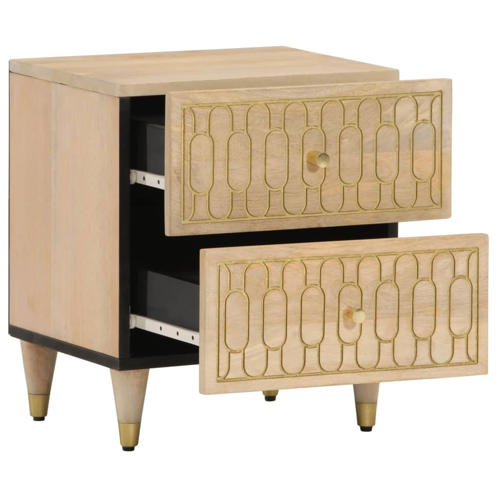 vidaXL Bedside Cabinet 40x33x46 cm Solid Wood Mango