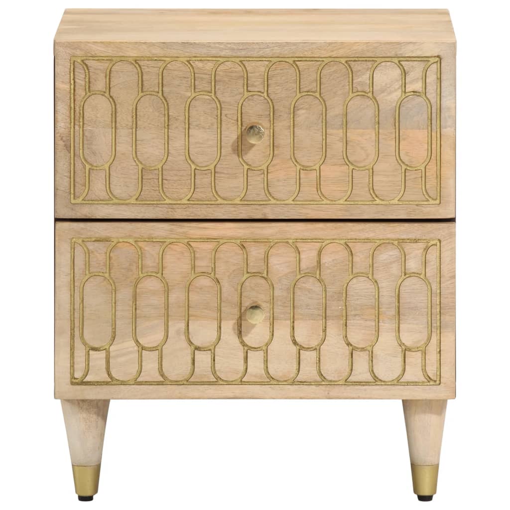 vidaXL Bedside Cabinet 40x33x46 cm Solid Wood Mango