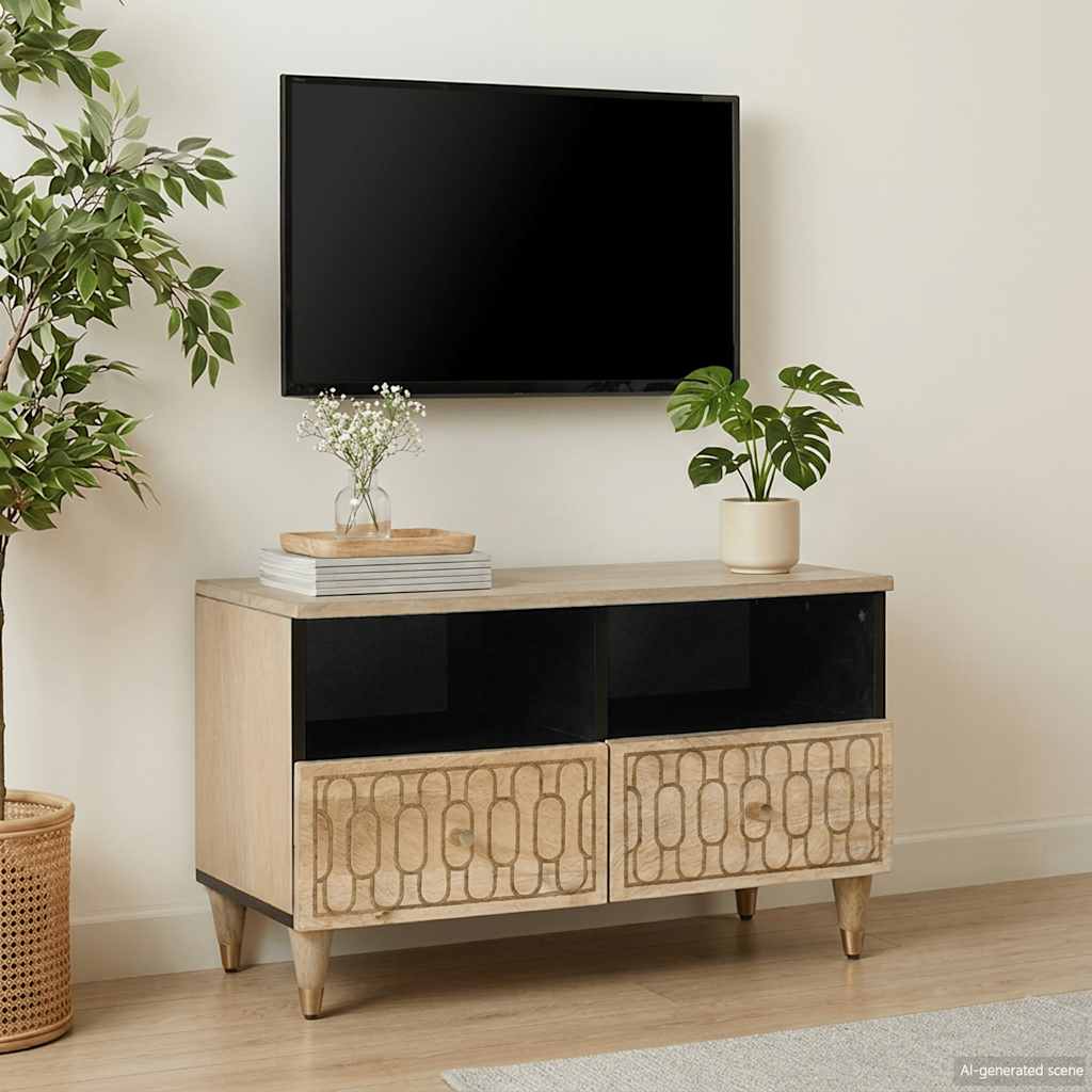 TV Cabinet 70x33x46 cm Solid Wood Mango