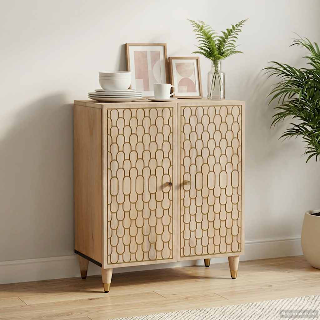 Side Cabinet 60x33x75 cm Solid Wood Mango